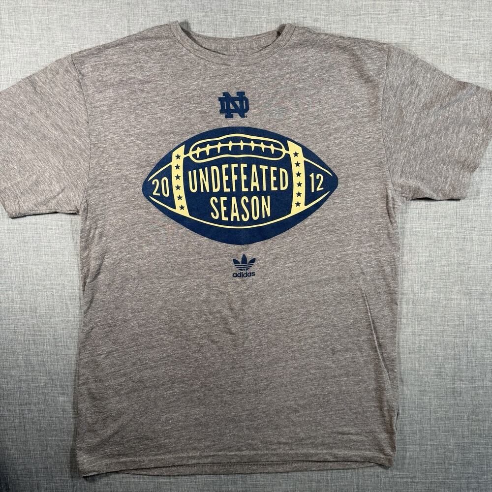 Adidas Originals Notre Dame Undefeated Season 2012 T Shirt Mens L Fighting Irish
